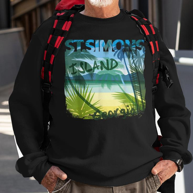 St Simons Island Georgia Beach Summer Matching Family Tree Georgia Gifts And Merchandise Funny Gifts Sweatshirt Gifts for Old Men