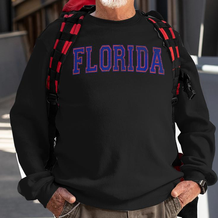State Of Florida Varsity Distressed Sweatshirt Gifts for Old Men