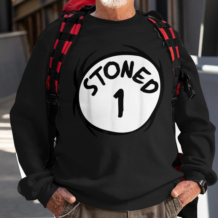 Stoned 1 420 Weed Stoner Matching Couple Group Sweatshirt Gifts for Old Men