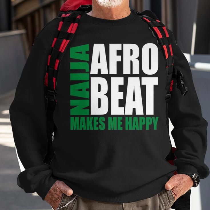 Storecastle Naija Afrobeat Makes Me Happy Nigerian Music Sweatshirt Gifts for Old Men