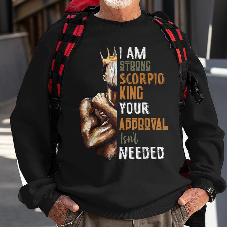 I Am Strong Scorpio King In Crown Zodiac Horoscope Mens Sweatshirt Gifts for Old Men