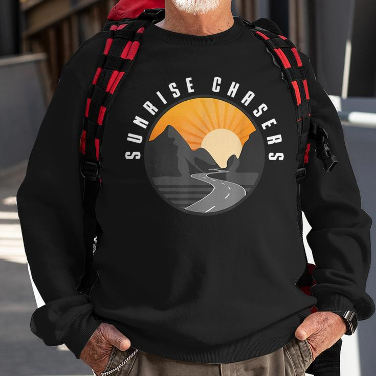 Sunrise Chasers Car Club Sweatshirt Gifts for Old Men