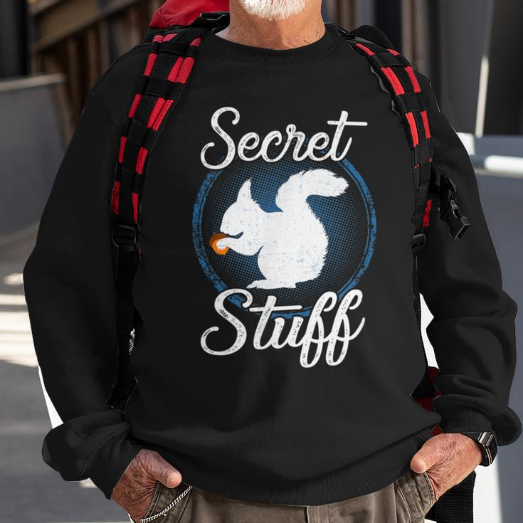 Super Secret Stuff Squirrel Armed Forces Sweatshirt Gifts for Old Men