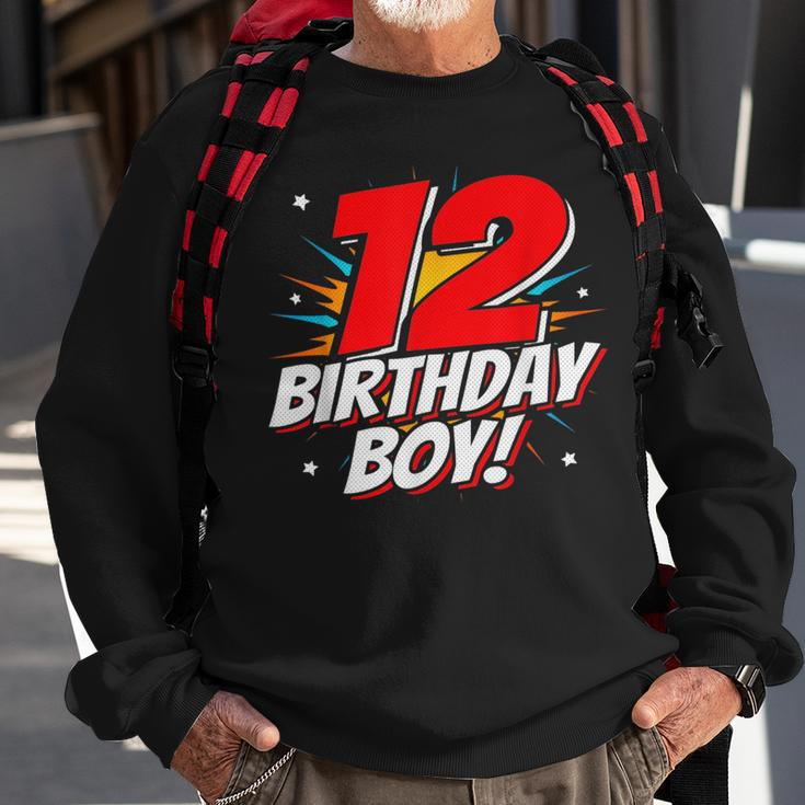 Superhero Birthday Boy Party 12 Year Old 12Th Birthday Sweatshirt Gifts for Old Men