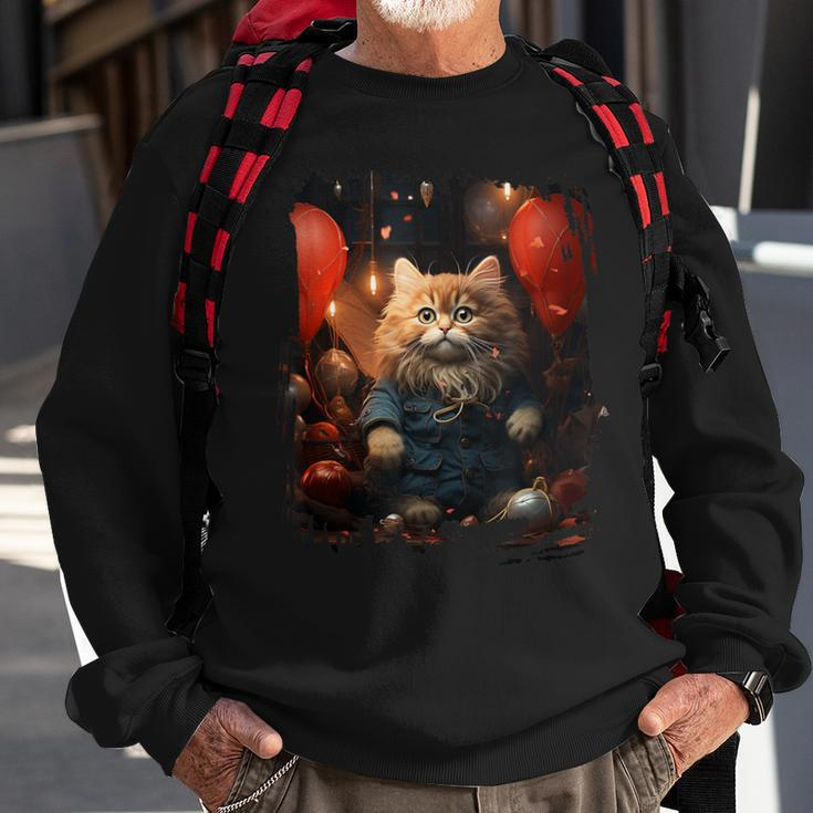 Suphalak Cat 4Th Of July Fireworks Star-Shaped Pillow Sweatshirt Gifts for Old Men