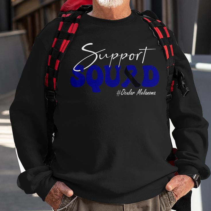 Support Squad Ocular Melanoma Awareness Black & Navy Sweatshirt Gifts for Old Men