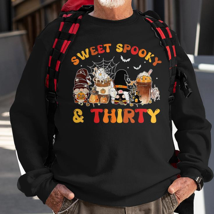 Sweet Spooky Thirty 30Th Birthday Pumpkin Spice Latte Sweatshirt Gifts for Old Men