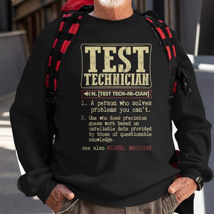 Test Technician Dictionary Term Badass Sweatshirt Gifts for Old Men