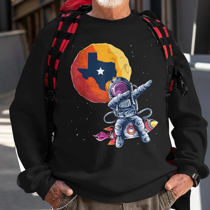 Texas 1965 Houston City Space Dabbing Astronaut Sweatshirt Gifts for Old Men