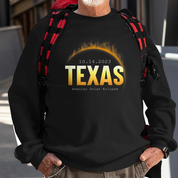 Texas Usa State Annular Solar Eclipse 14Th October 2023 Sweatshirt Gifts for Old Men