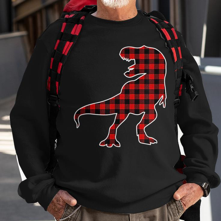 Th Dinosaur Red Buffalo Plaid Costume Dinosaur Lover Gift Gifts For Buffalo Lovers Funny Gifts Sweatshirt Gifts for Old Men