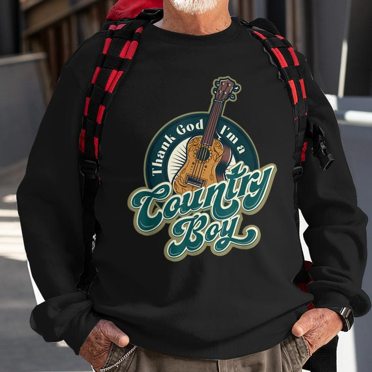 Thank God Im A Countryboy Country Music Hat Cowgirl Band Sweatshirt Gifts for Old Men