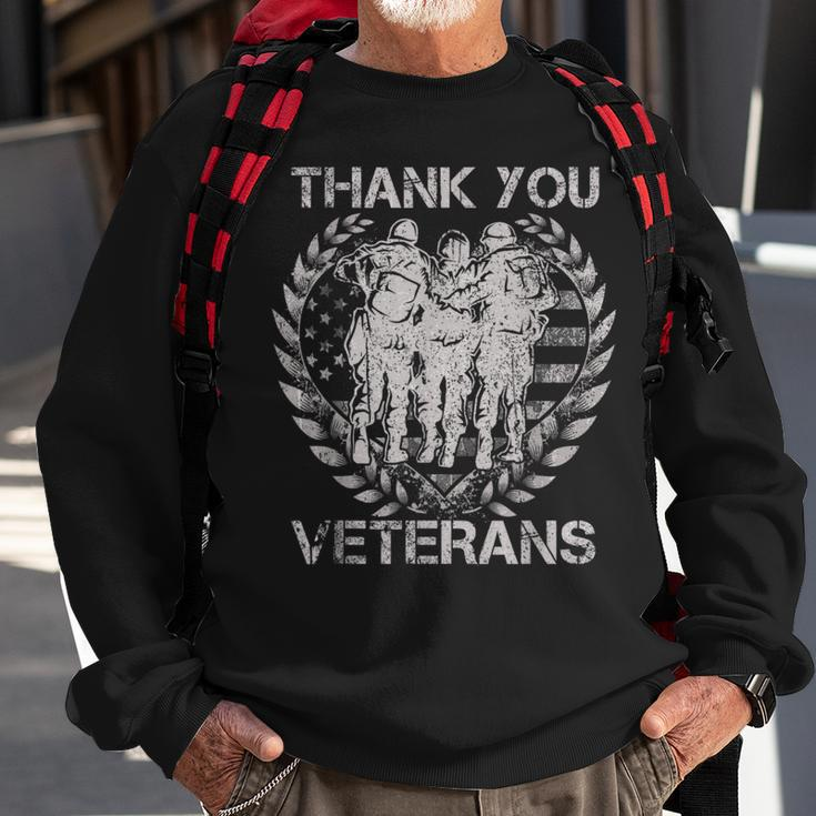 Thank You For Your Service Veteran Memorial Day Military Sweatshirt Gifts for Old Men