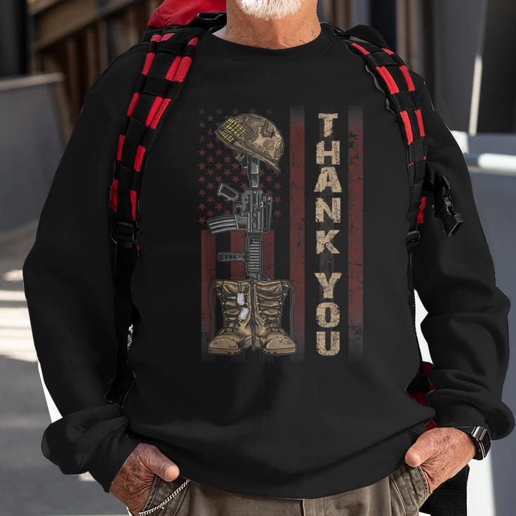 Thank You Army Soldiers Military Navy July 4Th Veterans Gift Sweatshirt Gifts for Old Men