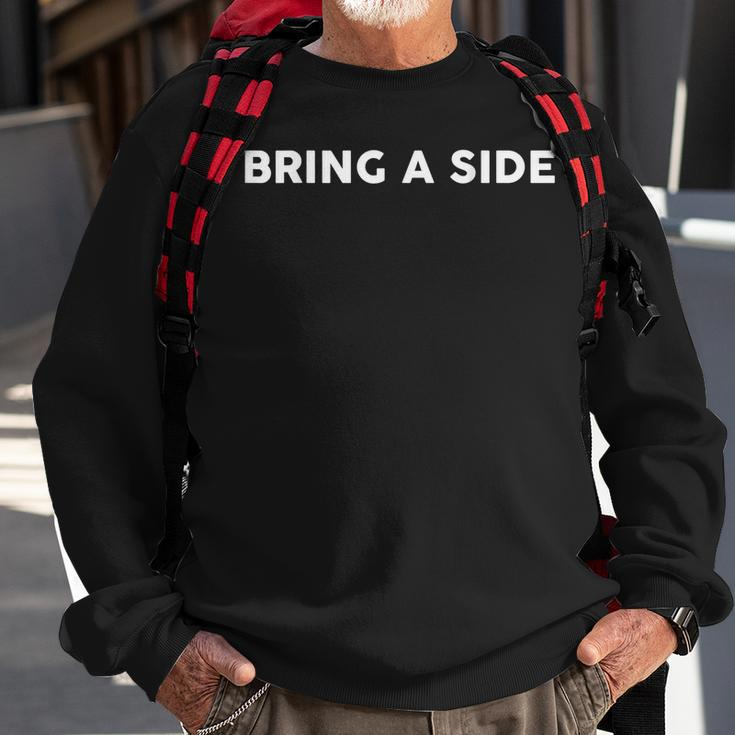 That Says Bring A Side Simple Thanksgiving Sweatshirt Gifts for Old Men