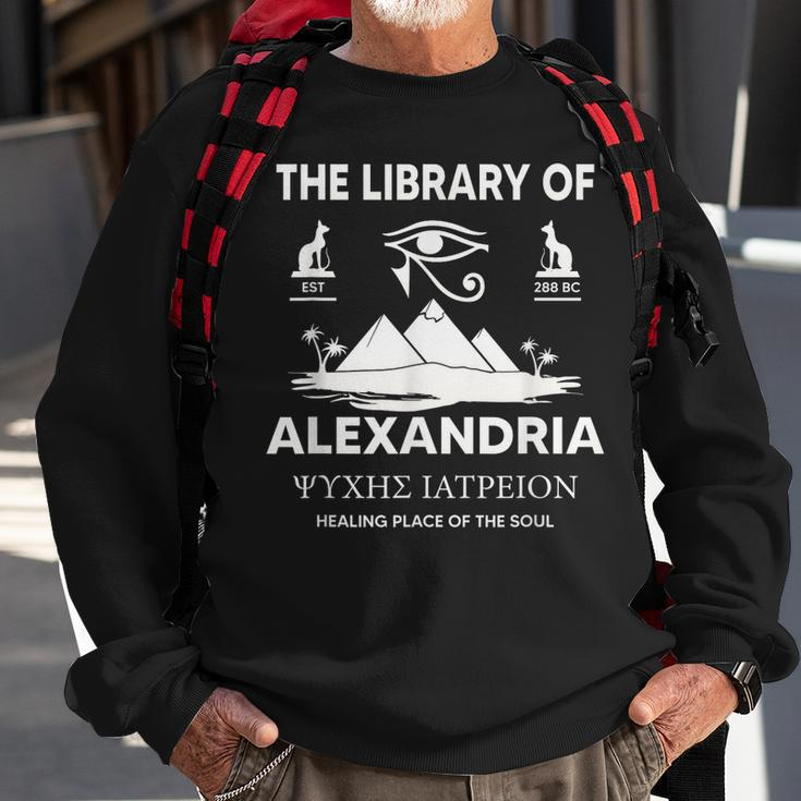 The Library Of Alexandria - Ancient Egyptian Library Sweatshirt Gifts for Old Men