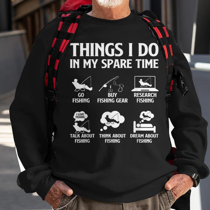 Things I Do In My Spare Time Fishing Boys Bass Fishing Sweatshirt Gifts for Old Men