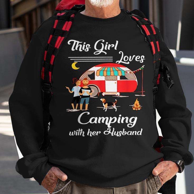 This Girl Loves Camping With Her Husband Gift For Womens Sweatshirt Gifts for Old Men