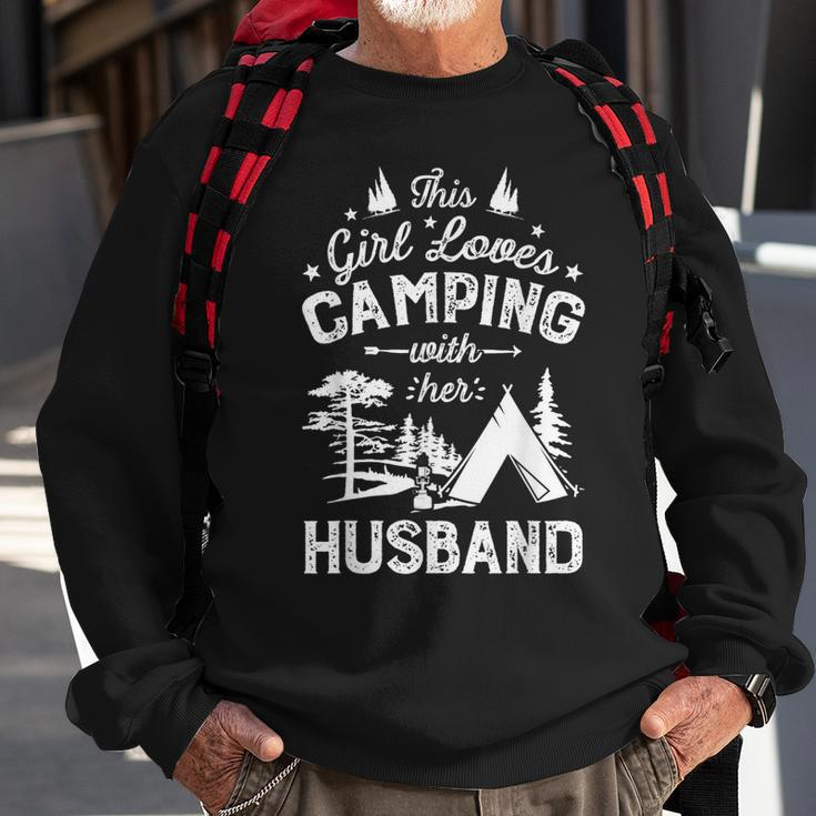 This Girl Loves Camping With Her Husband Gifts Camper Wife Sweatshirt Gifts for Old Men
