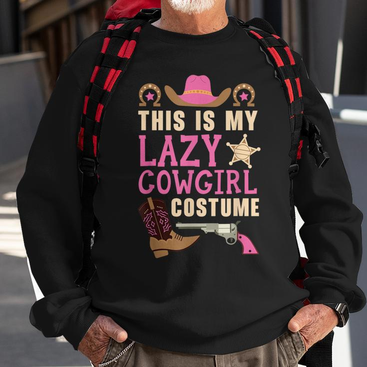 This Is My Lazy Cowgirl Costume Western Cowboy Rodeo Sweatshirt Gifts for Old Men
