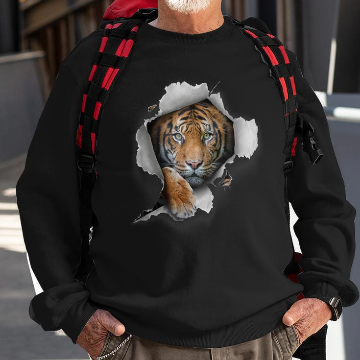 Tiger Lover Safari Animal Tiger Art Tiger Sweatshirt Gifts for Old Men