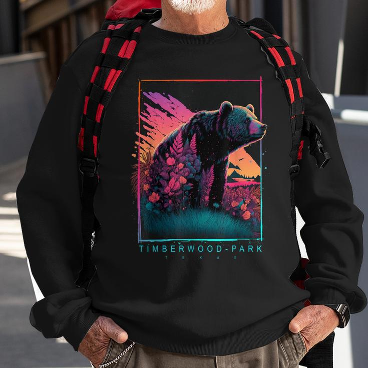 Timberwood Park Texas Vintage Bear Sweatshirt Gifts for Old Men