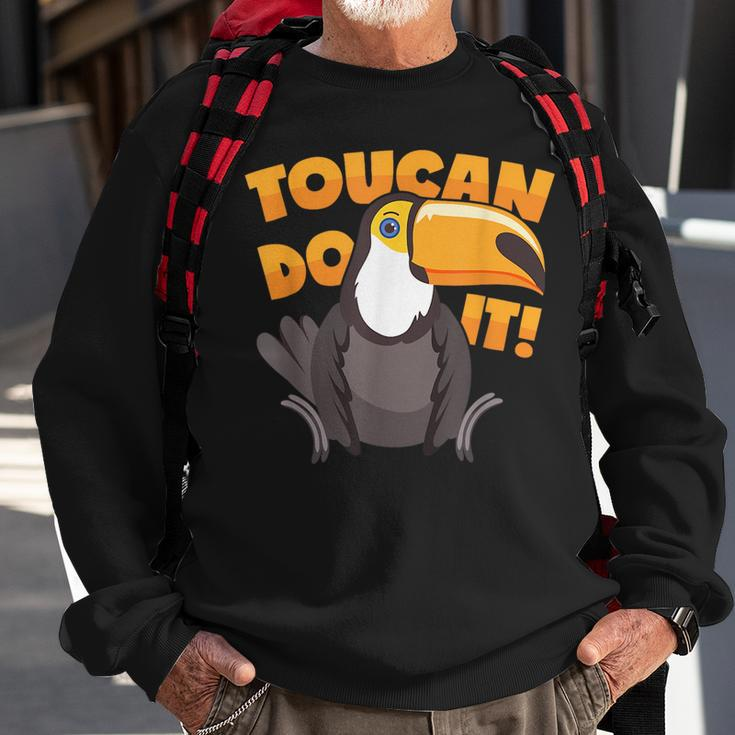 Toucan Motivational Pun Sweatshirt Gifts for Old Men