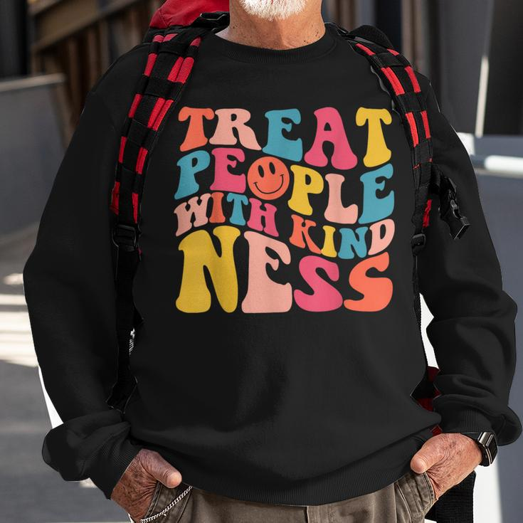 Treat People With Kindness Trendy Preppy Sweatshirt Gifts for Old Men