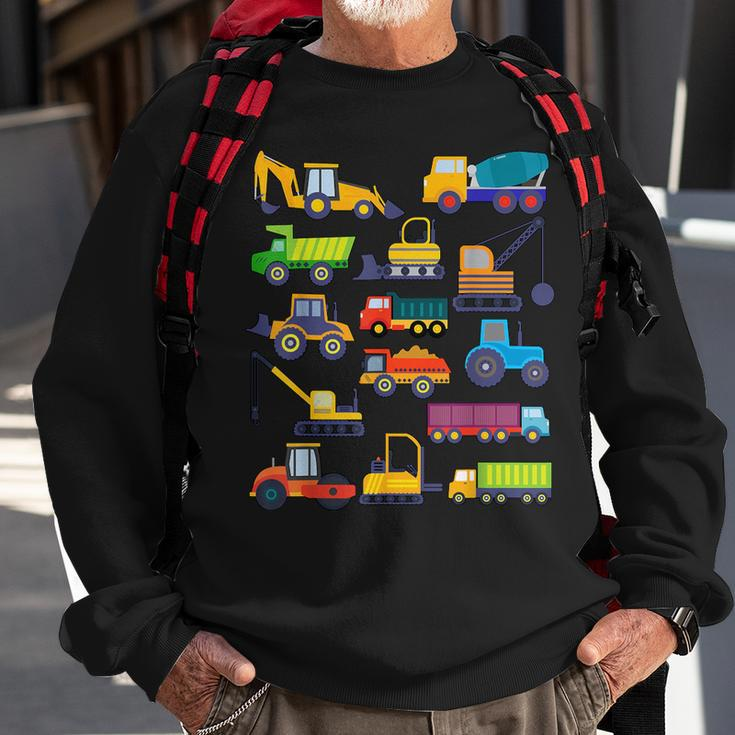 Truck Lover Boys Truck Construction Bulldozer Truck Sweatshirt Gifts for Old Men