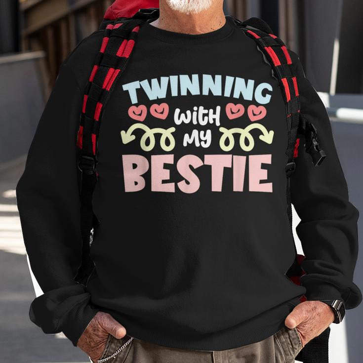 Twinning With My Bestie Spirit Week Twin Day Best Friend Sweatshirt Gifts for Old Men
