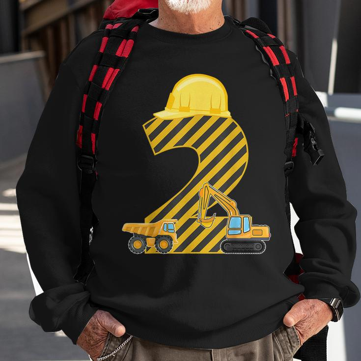 Two 2Yr 2Nd Birthday Construction Outfit Boy 2 Years Old Sweatshirt Gifts for Old Men