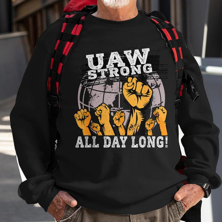 Uaw Strike Red United Auto Worker Picket Sign Uaw Worker Sweatshirt Gifts for Old Men