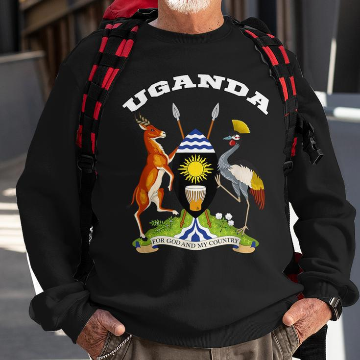 Uganda Coat Of Arms Flag Souvenir Kampala Sweatshirt Gifts for Old Men