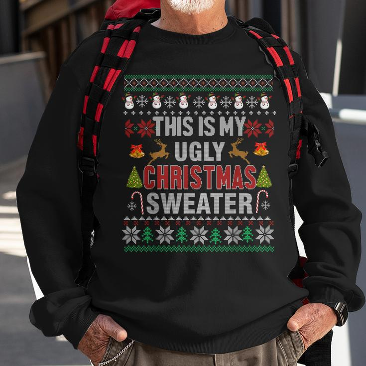 This Is My Ugly Sweater Christmas Pajama Holiday Xmas Sweatshirt Gifts for Old Men