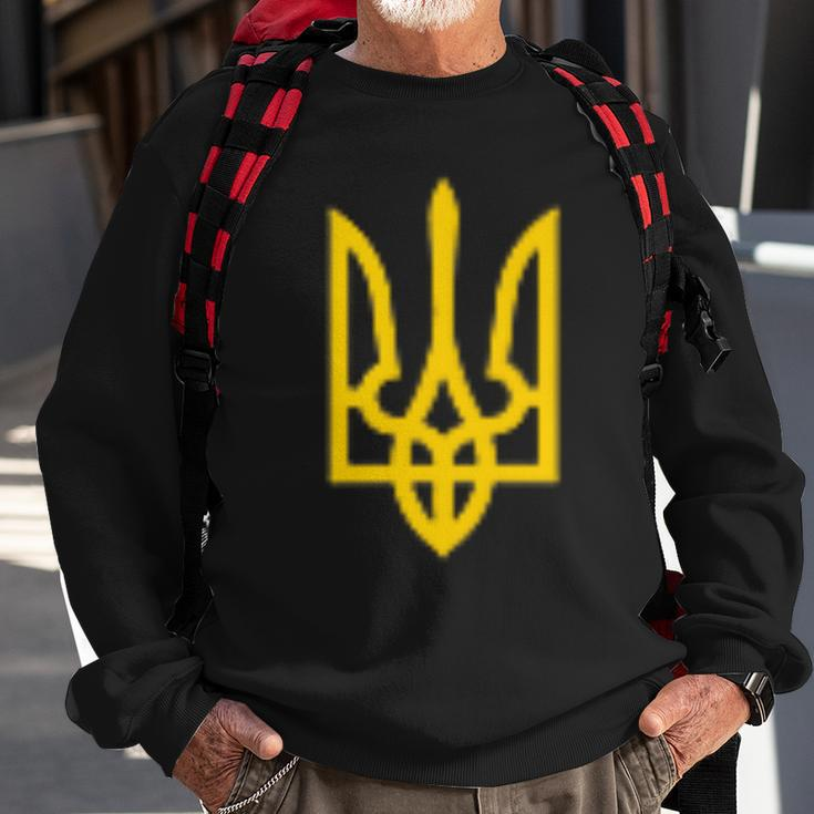Ukrainian Tryzub Symbol Ukraine Trident Sweatshirt Gifts for Old Men