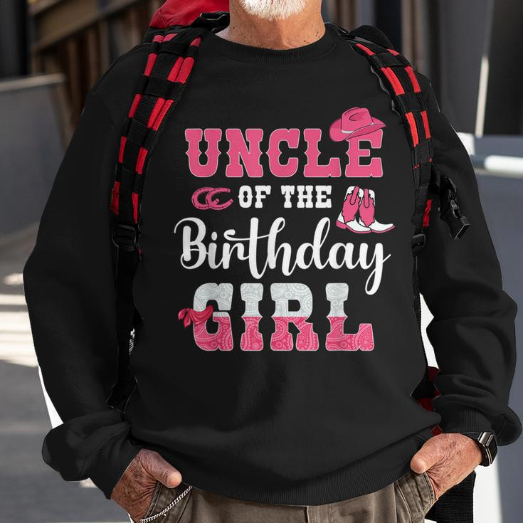 Uncle Of The Birthday Girl Western Cowgirl Themed 2Nd Bday Sweatshirt Gifts for Old Men