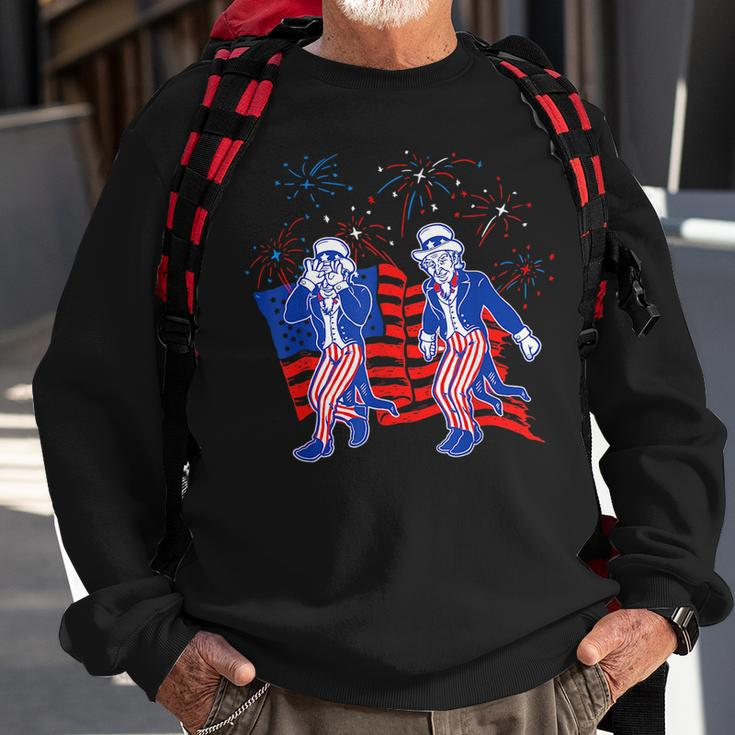 Uncle Sam Griddy 4Th Of July Funny Independence Day Boy Kids Sweatshirt Gifts for Old Men