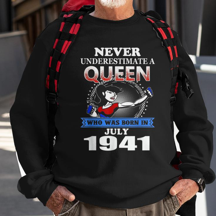 Never Underestimate A Queen Born In July 1941 Sweatshirt Gifts for Old Men