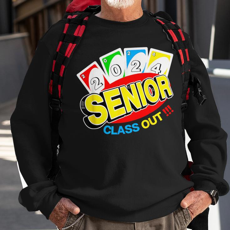 Uno Out Senior 2024 Graduation Class Of 2024 Uno Lover Sweatshirt Gifts for Old Men