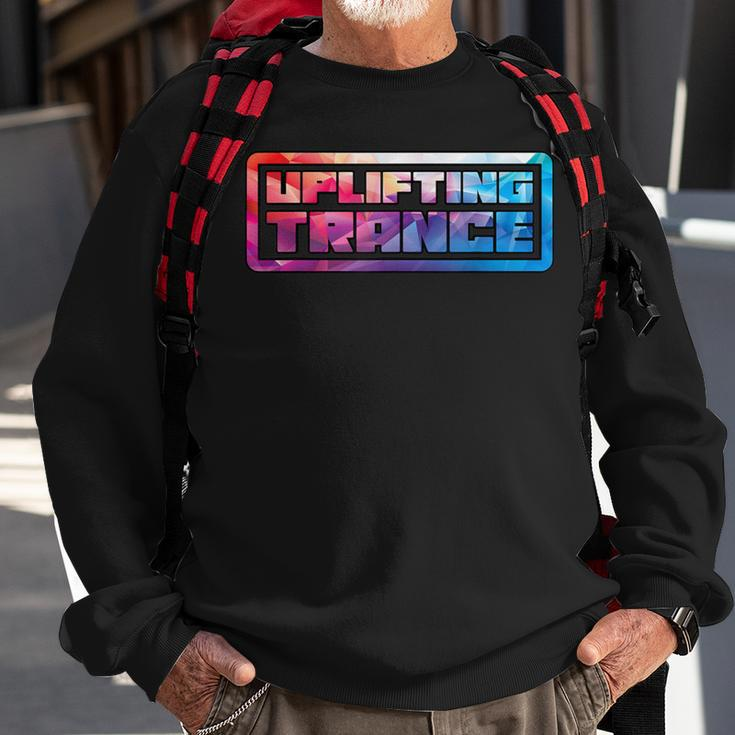 Uplifting Trance Colourful Trippy Abstract Sweatshirt Gifts for Old Men