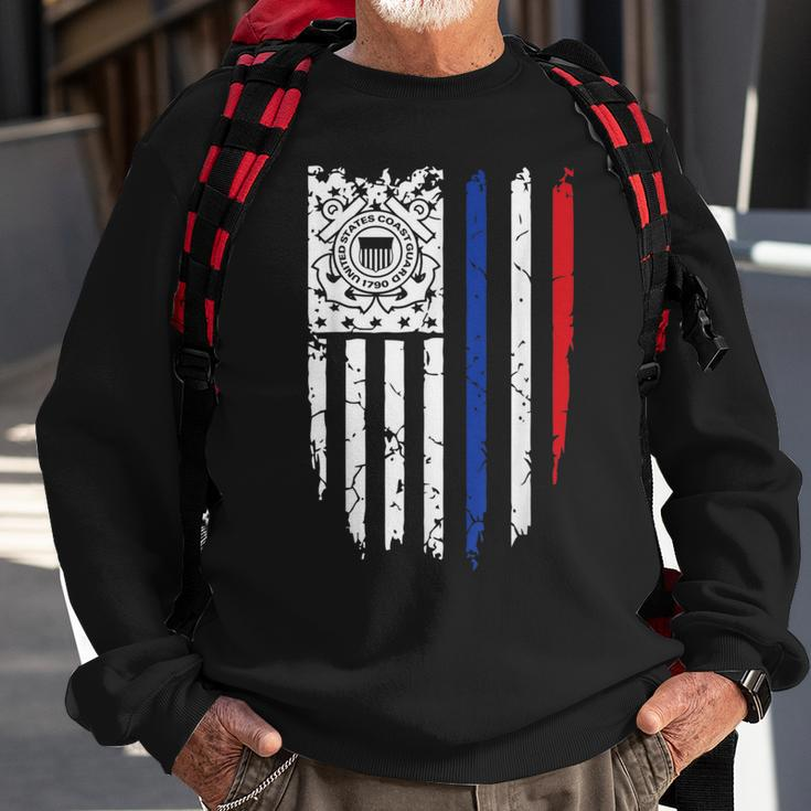 Usa American Flag Us Coast Guard Veteran Uscg Gift Veteran Funny Gifts Sweatshirt Gifts for Old Men