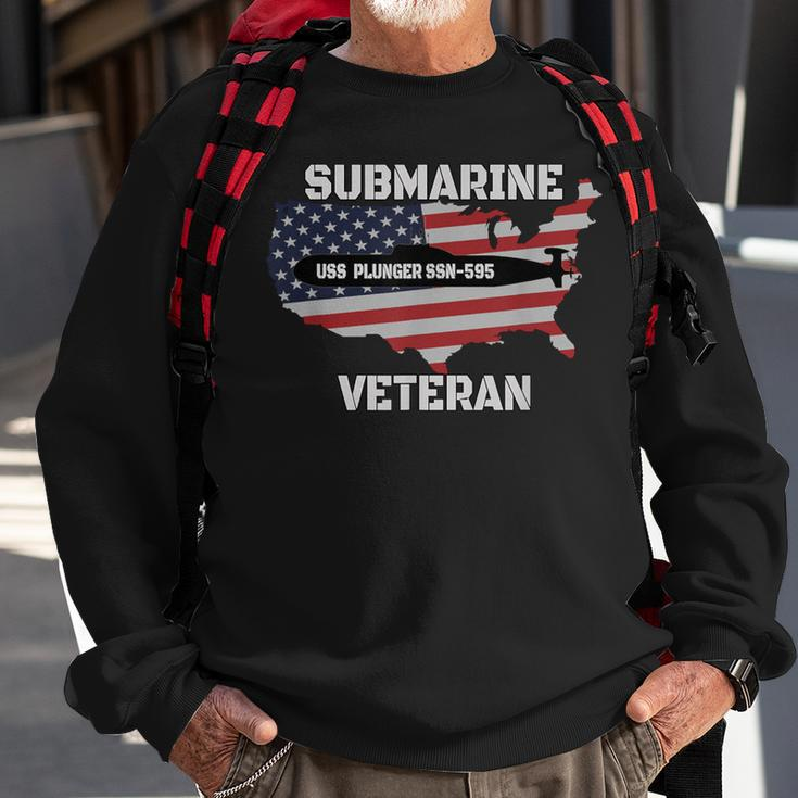 Uss Plunger Ssn-595 Submarine Veterans Day Father Grandpa Sweatshirt Gifts for Old Men