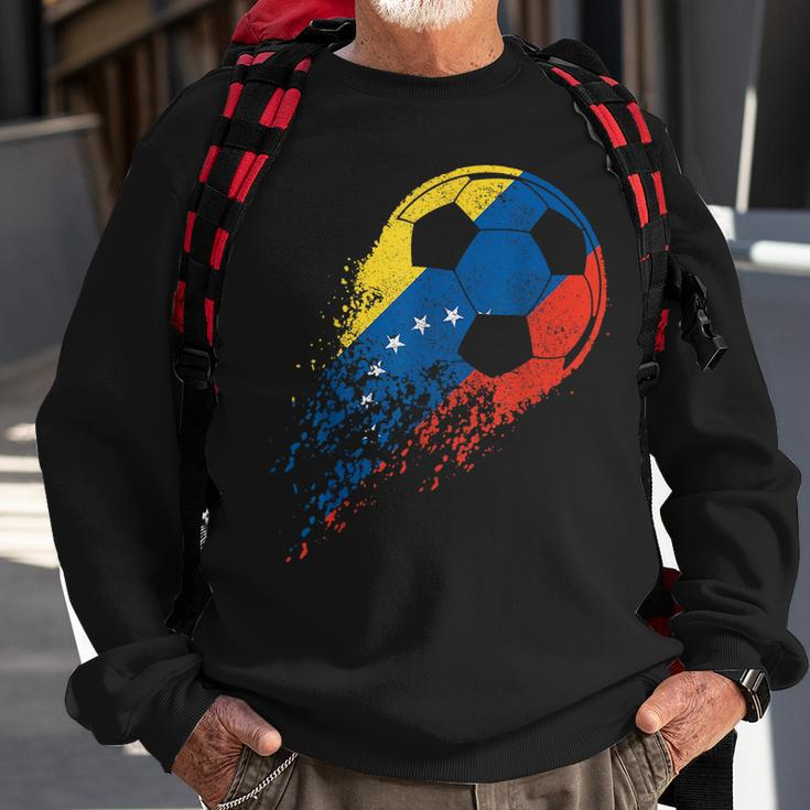 Venezuela Soccer Venezuelan Flag Pride Soccer Player Sweatshirt Gifts for Old Men