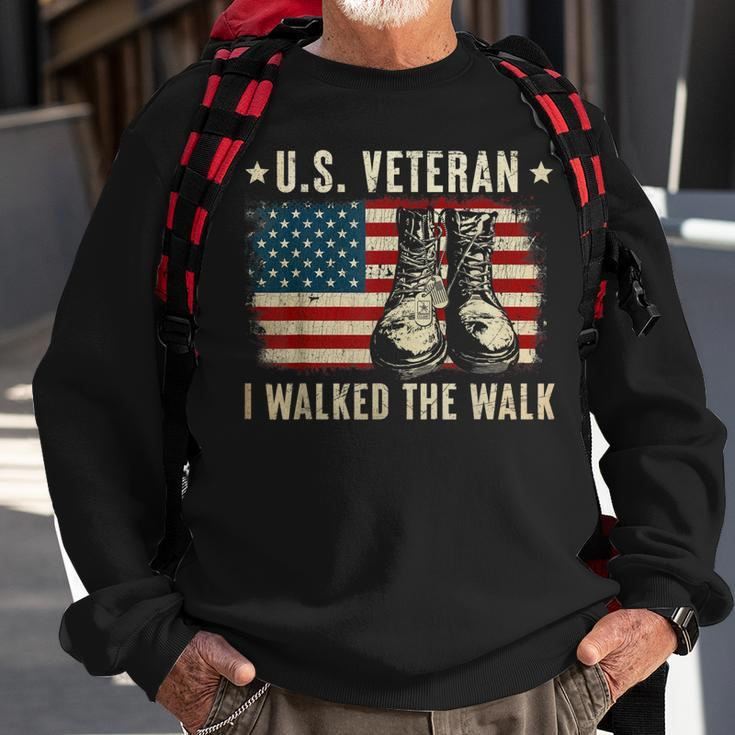 Veteran Of United States Us Army American Flag Vintage Sweatshirt Gifts for Old Men