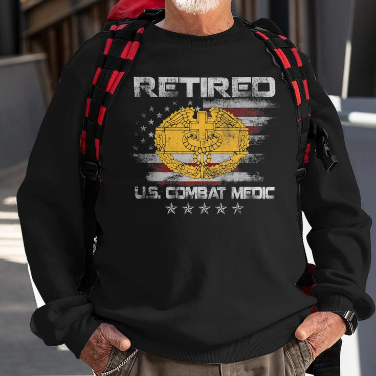 Veteran Vets US Army Retired Combat Medic Proud Veteran Medical Military 149 Veterans Sweatshirt Gifts for Old Men
