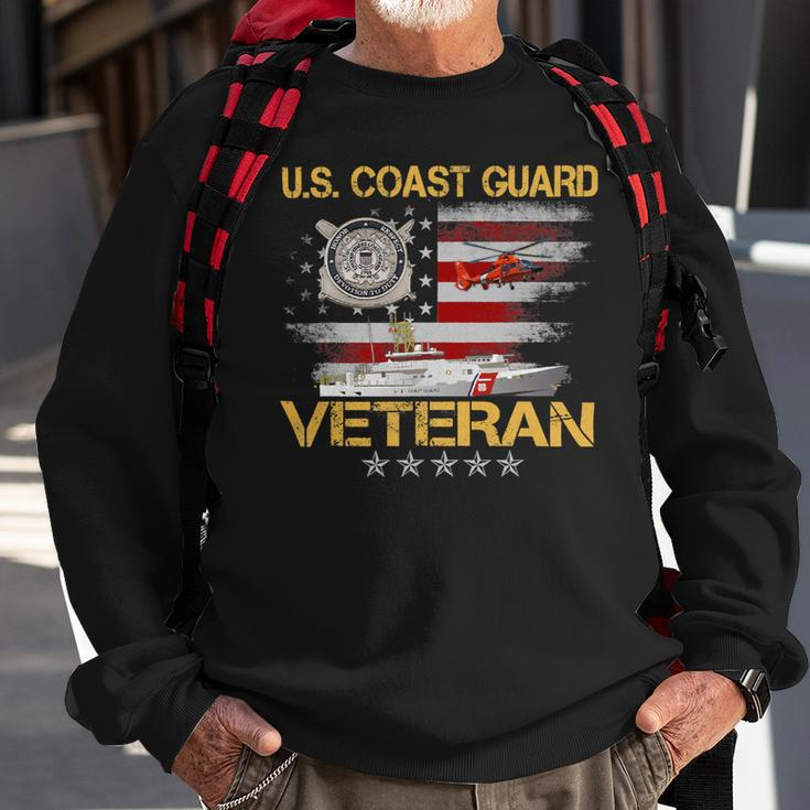 Veteran Vets US Coast Guard Veteran Flag Vintage Veterans Day Mens 150 Veterans Sweatshirt Gifts for Old Men