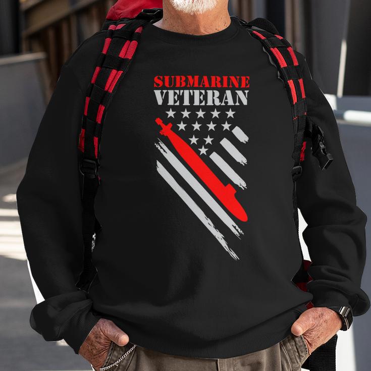 Veteran Vets Us Navy Submarine Veteran Usa Flag Vintage Submariner Veterans Sweatshirt Gifts for Old Men