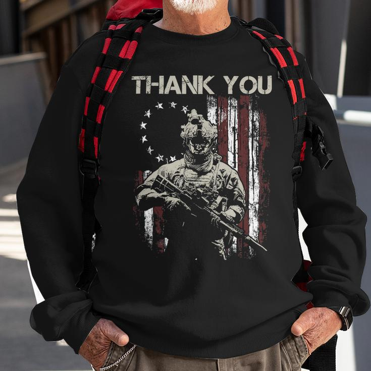 Veteran Vets Us Veteran American Flag Betsy Ross Flag Thank You Veterans 307 Veterans Sweatshirt Gifts for Old Men