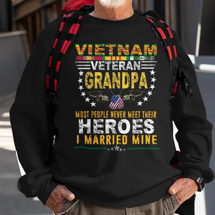 Veteran Vets Vietnam Veteran Grandpa Most People Never Meet Their Heroes Veterans Sweatshirt Gifts for Old Men