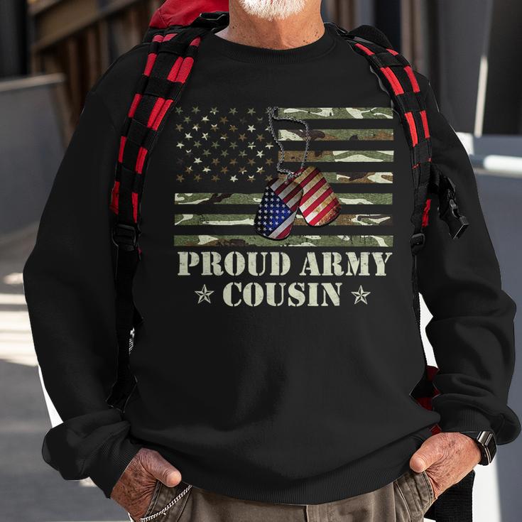 Veteran Vets Vintage American Flag Proud Army Cousin Veteran Day Gifts 71 Veterans Sweatshirt Gifts for Old Men